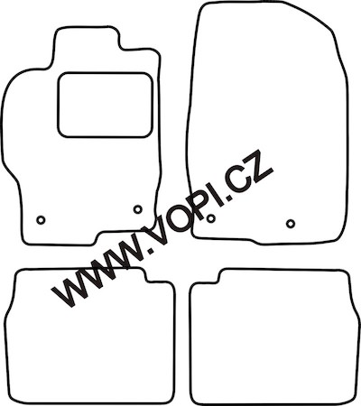 Autokoberce Mazda 6 original fixace 02/2008 - 01/2013 Autofit (2844)